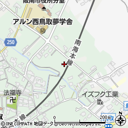大阪府阪南市鳥取127-1周辺の地図