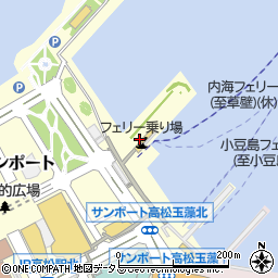 四国汽船株式会社　サンポート船客案内周辺の地図