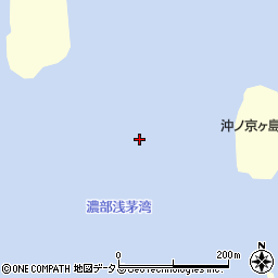 沖ノ京ケ島周辺の地図