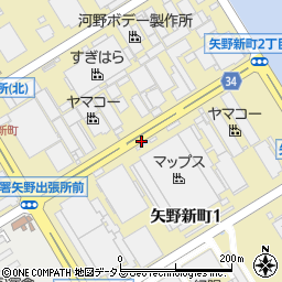 広島県広島市安芸区矢野新町周辺の地図