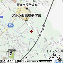 大阪府阪南市鳥取125周辺の地図