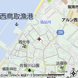 大阪府阪南市鳥取1162周辺の地図