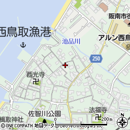 大阪府阪南市鳥取1160周辺の地図