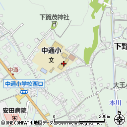 竹原市立中通小学校周辺の地図