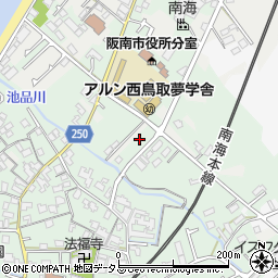 大阪府阪南市鳥取118周辺の地図