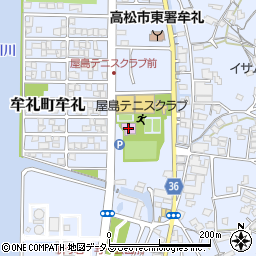 屋島テニスクラブ周辺の地図
