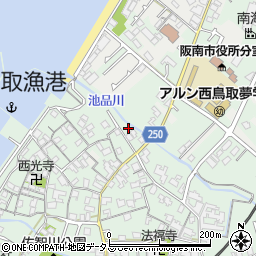 大阪府阪南市鳥取1154周辺の地図