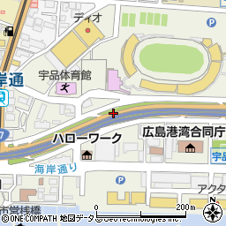 広島県広島市南区宇品海岸周辺の地図