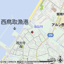大阪府阪南市鳥取1133周辺の地図