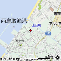 大阪府阪南市鳥取1133周辺の地図