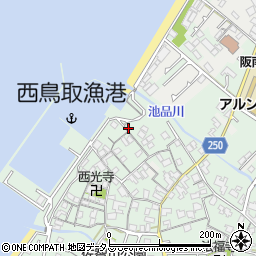 大阪府阪南市鳥取1132周辺の地図