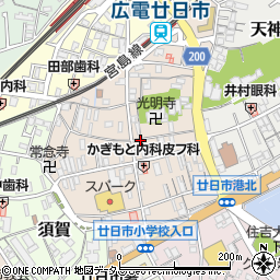 広島県廿日市市廿日市周辺の地図