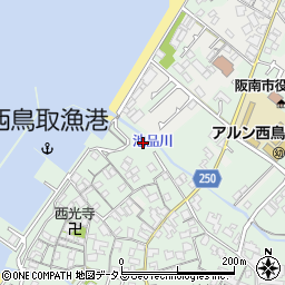 大阪府阪南市鳥取96周辺の地図