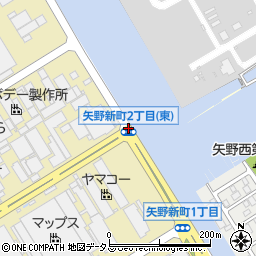矢野新町２東周辺の地図