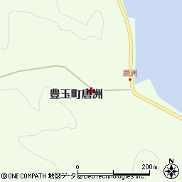 長崎県対馬市豊玉町唐洲周辺の地図