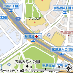 広島港入口周辺の地図