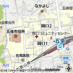 奈良県五條市岡口周辺の地図
