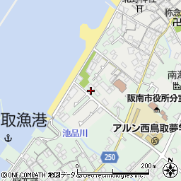 大阪府阪南市鳥取84周辺の地図