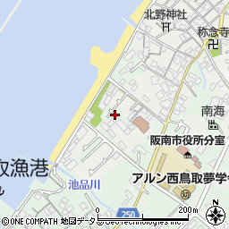 大阪府阪南市鳥取85周辺の地図