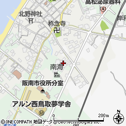 大阪府阪南市鳥取98周辺の地図