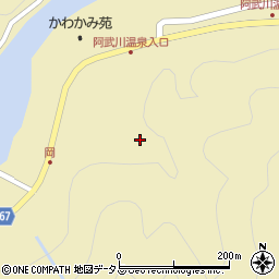 山口県萩市川上岡周辺の地図