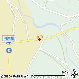 友田周辺の地図