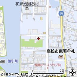 屋島テニスクラブ周辺の地図