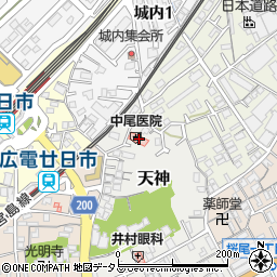 広島県廿日市市天神2-17周辺の地図