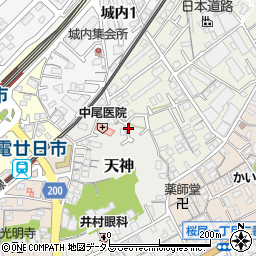 広島県廿日市市天神周辺の地図