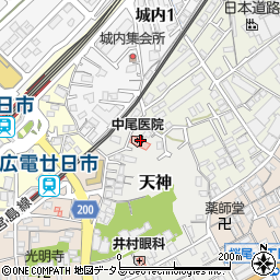 中尾医院周辺の地図