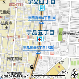 宇品五丁目駅周辺の地図