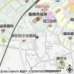 大阪府阪南市黒田44周辺の地図