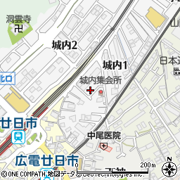 広島県廿日市市城内1丁目8周辺の地図