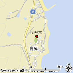 妙見宮周辺の地図