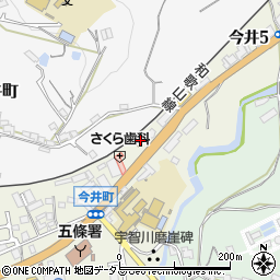 ファミリーマート五條今井店周辺の地図
