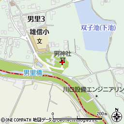 男神社周辺の地図