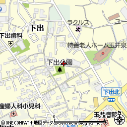 大阪府阪南市下出周辺の地図