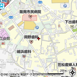大阪府阪南市下出61周辺の地図