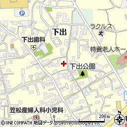 大阪府阪南市下出770周辺の地図