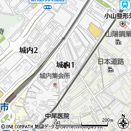 広島県廿日市市城内1丁目周辺の地図