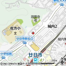 広島県廿日市市城内3丁目15周辺の地図