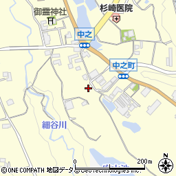 奈良県五條市中之町周辺の地図