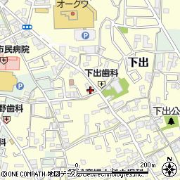 大阪府阪南市下出703周辺の地図