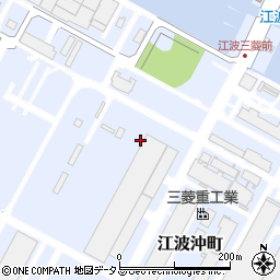 広島県広島市中区江波沖町周辺の地図