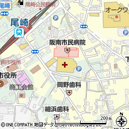 ＨＡＩＲ・ＳＡＬＯＮ・ＩＷＡＳＡＫＩ　大阪尾崎店周辺の地図