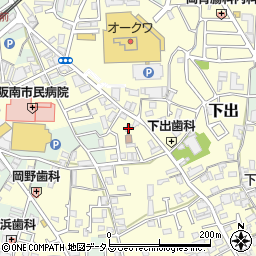 大阪府阪南市下出709周辺の地図