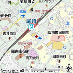 株式会社服部楽器店　尾崎店周辺の地図
