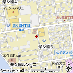 広島県広島市佐伯区楽々園周辺の地図