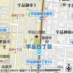 広島市役所　宇品公民館周辺の地図
