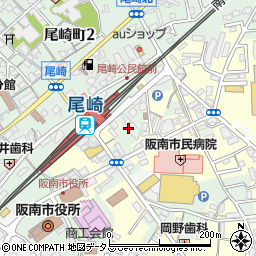大阪府阪南市尾崎町周辺の地図